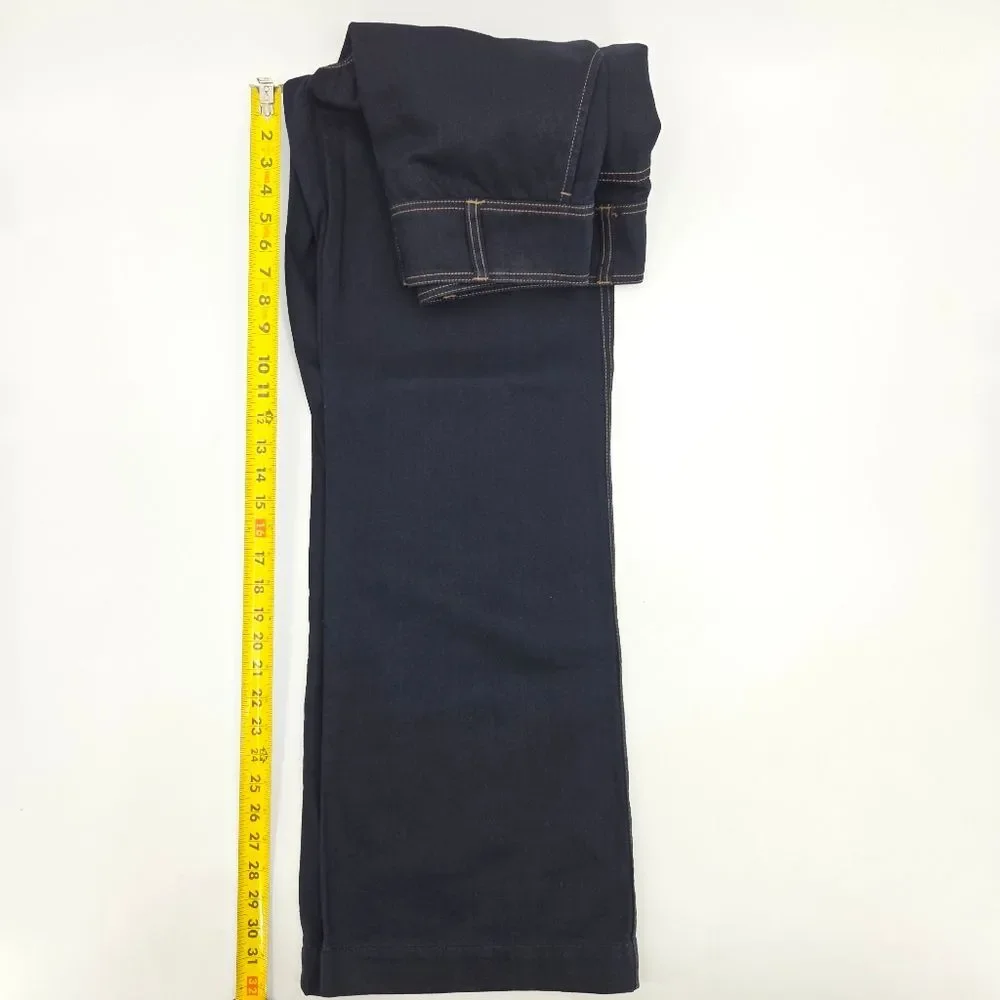 Ralph Lauren Maritime Jeans Womens Size 10 Wide Leg Blue Nautical Coastal Navy